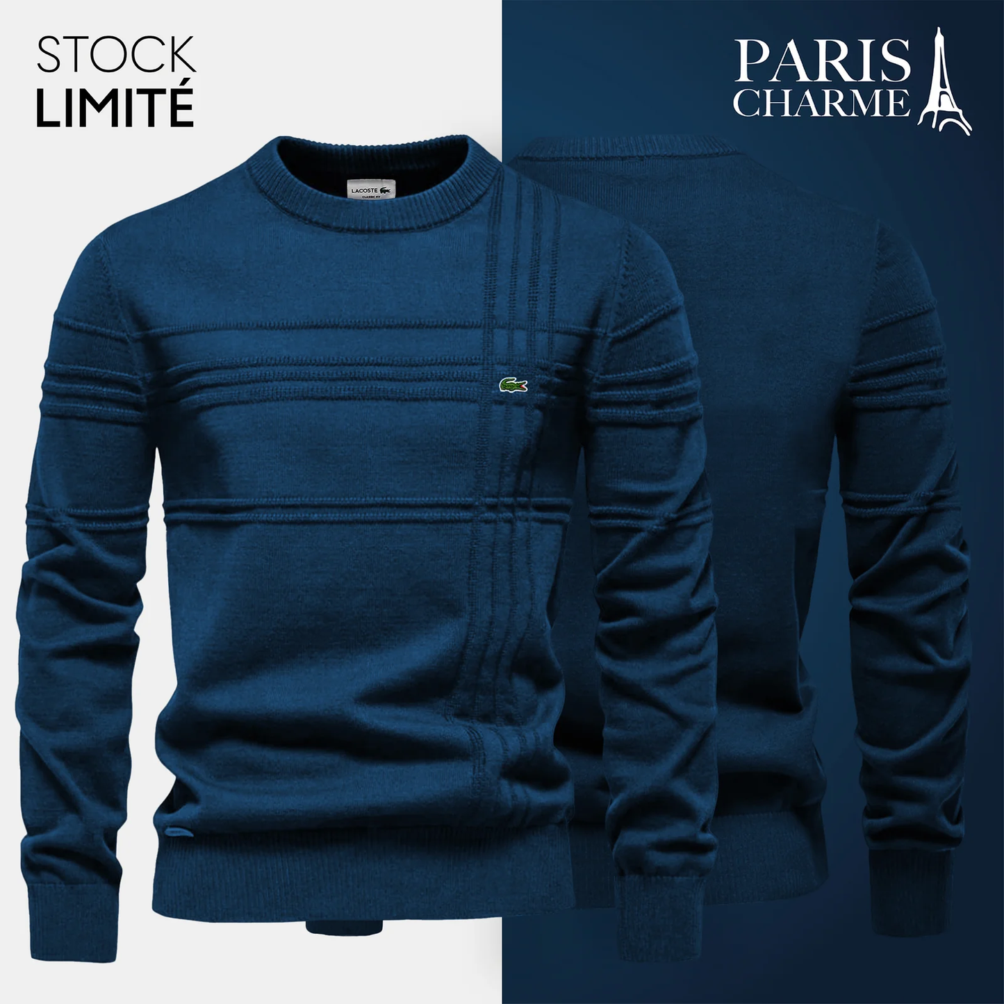 Pull Homme Texturé  (DÉSTOCKAGE)