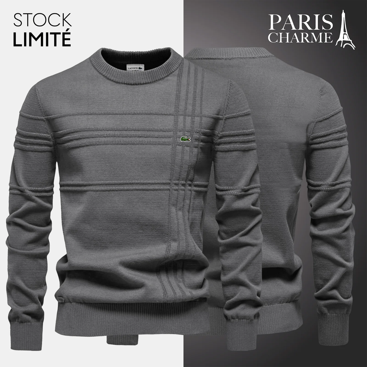 Pull Homme Texturé  (DÉSTOCKAGE)